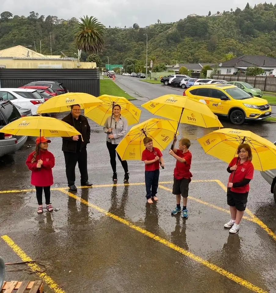 MTF Finance Whakatane donated umbrellas