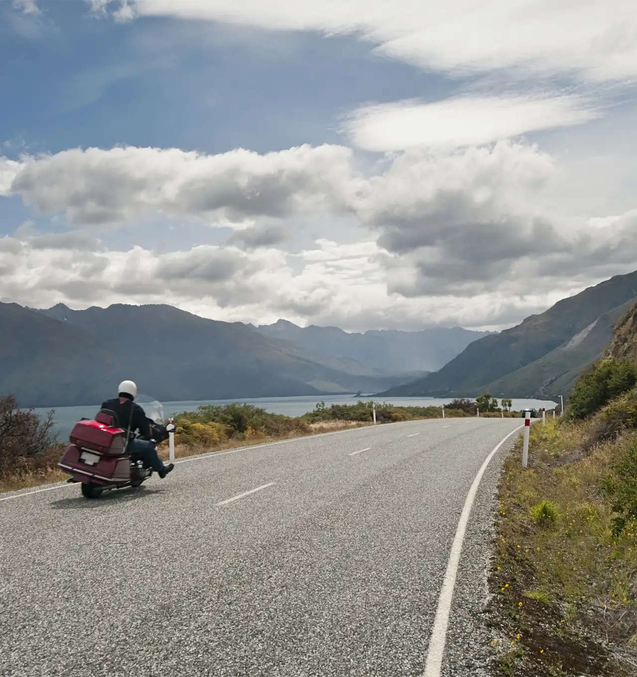 Motorcycle on NZ road